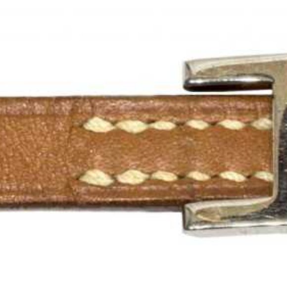 HERMES THIN BROWN LEATHER ADJUSTABLE BELT